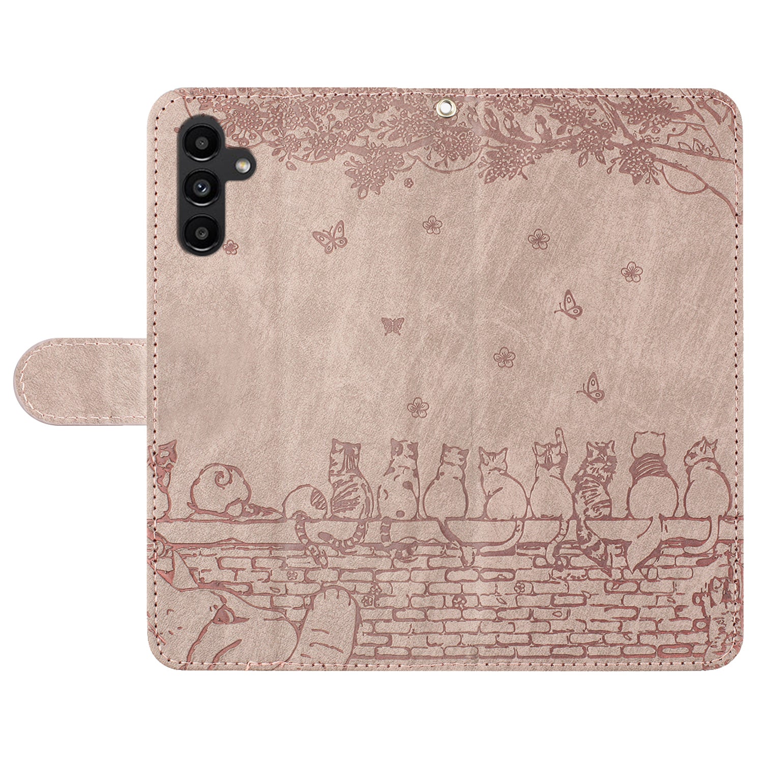 For Samsung Galaxy A24 4G Imprinted Wall Cats Phone Case Anti-Scratch Stand Wallet PU Leather Phone Cover with Strap For Samsung Galaxy A24 4G Imprinted Wall Cats Phone Case Anti-Scratch Stand Wallet PU Leather Phone Cover with Strap